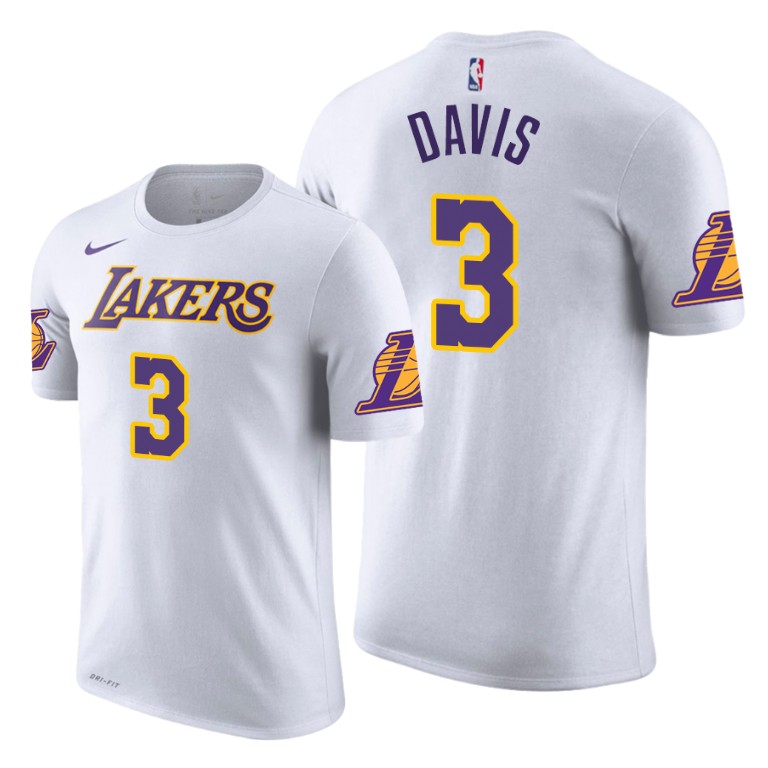 Men's Los Angeles Lakers Anthony Davis #3 NBA Association Edition White Basketball T-Shirt WAC8883LZ